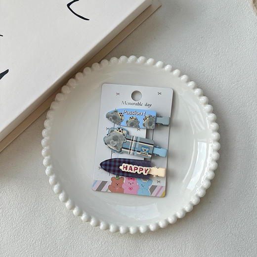 萌趣元素帆板夹组合发夹（3个）纪念日百货门店同款-164550471 商品图1