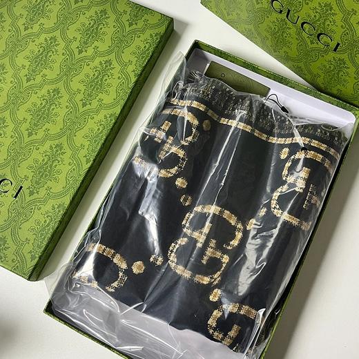 【送礼盒礼袋】GUCCI古驰格纹GG女士男士羊毛双面围巾 香港直邮 商品图13