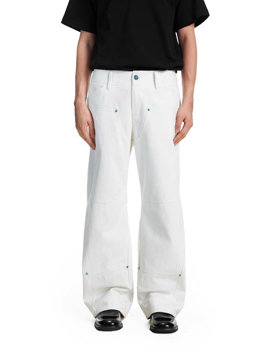 FDR官方店 撞钉直筒伐木裤男女秋季情侣宽松百搭阔腿休闲长裤子 商品图2