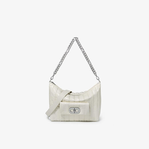 【2F】DISSONA迪桑娜DOUBLED-车花系列，牛皮单肩斜挎二用包包 商品图4