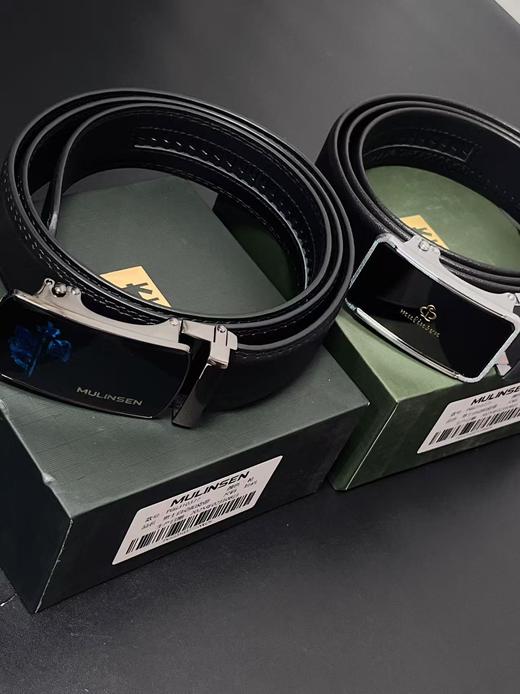 木林森！头层牛皮腰带！！【自营直发】男士自动扣头层牛皮腰带盒装-喜出 商品图4