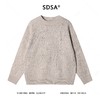 24309SDSA男士秋冬新款痞帅男装潮牌简约纯色勾破圆领毛衣慵懒风针织衫 商品缩略图0