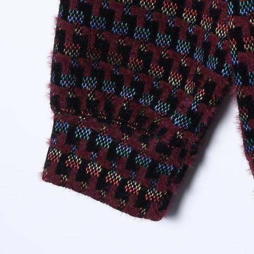 WY1198SDSA男士秋冬新款痞帅男装潮牌绒面撞色格子抽绳连帽卫衣百搭时尚 商品图4