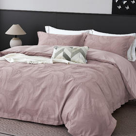 紫罗兰 浮雕磨毛全棉四件套VDZLPSS13763 粉紫