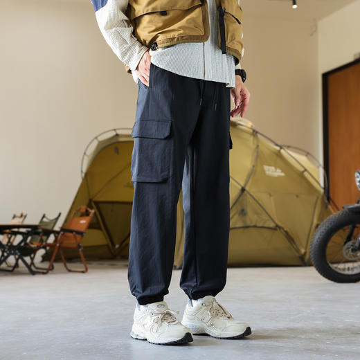 罗蒙秋冬工装款男士休闲裤宽松版型束脚设计多功能口袋户外旅游百搭长裤 商品图4
