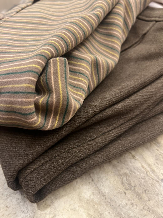 【爆款】水淼2025冬新款柔软弹力保暖条纹小衫1480 商品图4