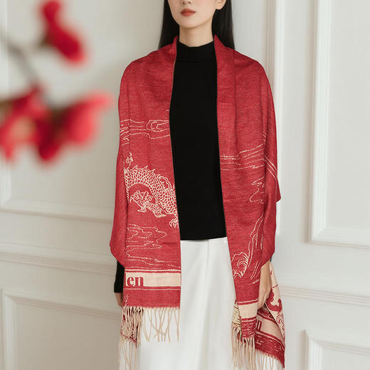 大英博物馆 东方梦境系列 提花披肩围巾 商品图1