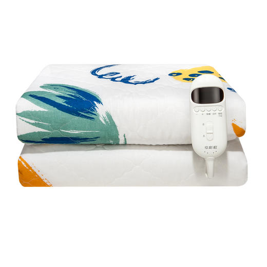 彩虹全线路(长1.8*宽1.5米）数码自动控温双面纯棉电热毯1521S. 【花色随机】 商品图1