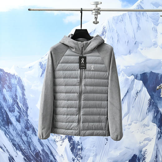 G615  昂跑25ss秋冬新款25ss秋冬新款男士连帽拼接摇粒绒羽绒服 商品图2