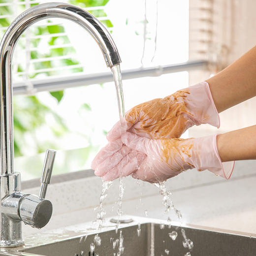 【茶花】多用丁腈手套轻薄纤巧家务手套 商品图9