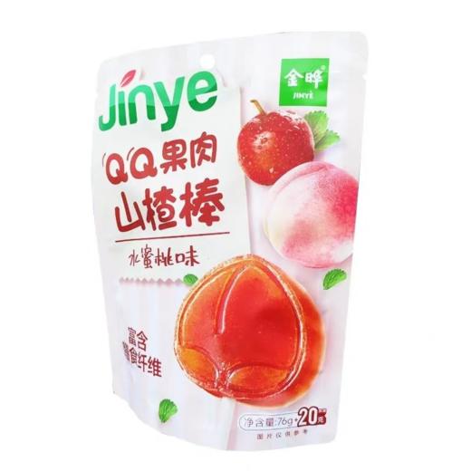 【超市】金晔 水蜜桃味qq果肉山楂棒 76g 商品图0