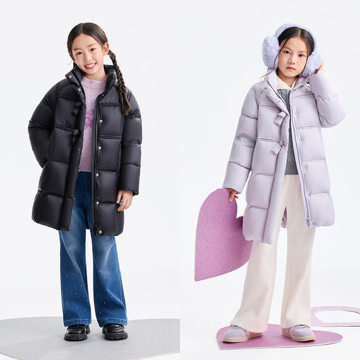 女童长款羽绒服冬季新款安奈儿童装EG545624 商品图3