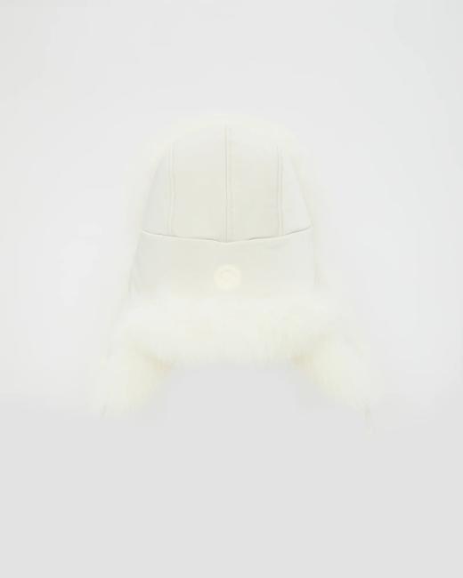 Yves Salomon - CHAPKA SKIWEAR FABRIC/FOX - MONT BLANC - 女装 - 帽子 - 山峰白 商品图2