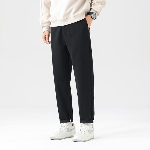 【全棉】罗蒙秋冬男士休闲裤锥形阔腿版型舒适百搭显腿长长裤子 商品图3