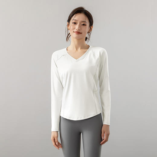 跃牌【瑜堂系列】新款修身瑜伽上衣女健身长袖高弹T恤网纱透气跑步运动瑜伽JYWC025 商品图1