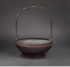 独角鹿西洋古董 19世纪日本出品唐物式敞口钵形竹编提梁花笼 商品缩略图0