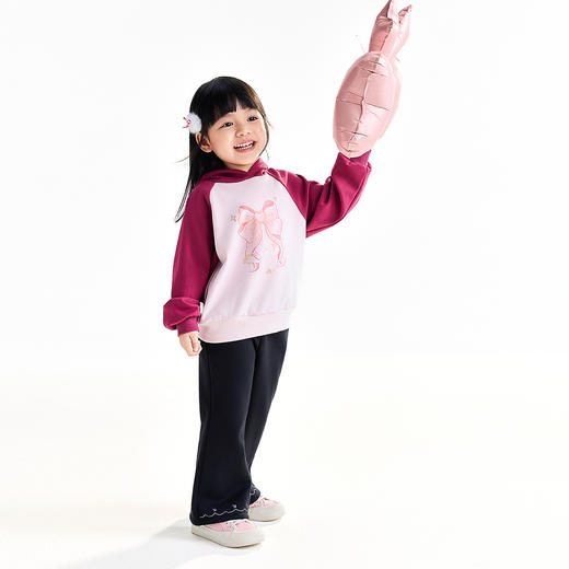 【实体店同款】女童带帽长袖卫衣冬季新款安奈儿童装XG541040 商品图3