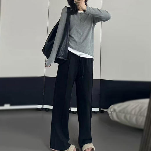 【7天内发货】Beau Muse羊毛蚕丝阔腿裤常规款、加绒款，暖又显瘦❗️分量感和高级感十足，上身百搭不挑人，秋冬必备神裤‼ 商品图3