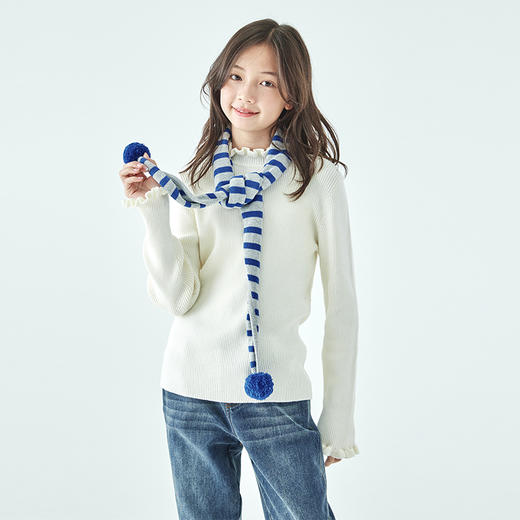 棵初条纹围巾801K258089MJ 商品图6