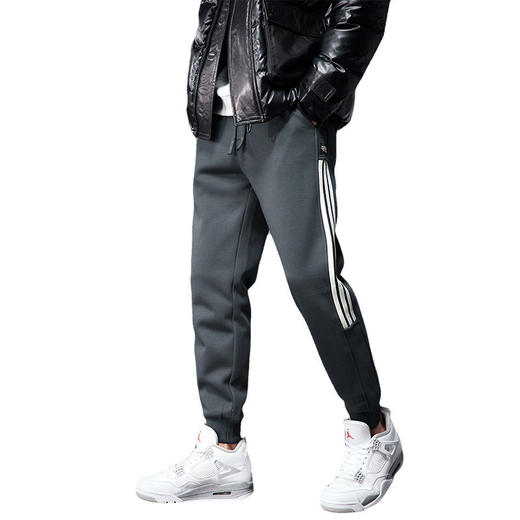 秋冬卫裤休闲裤子宽松运动针织长裤新款直筒男士潮牌束脚抗皱   OLQB-KDL2323 商品图4