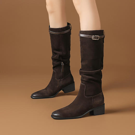 现货 || 超舒服，显瘦，显腿长，保暖长筒靴，跟高5cm但舒服的像平底 商品图2