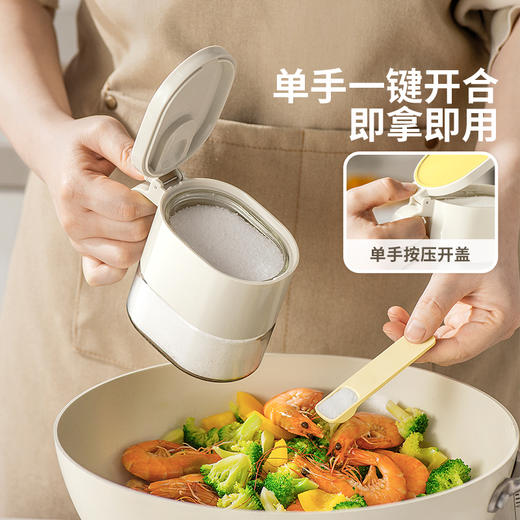 摩登主妇磁吸料勺分离调料盒家用收纳调味瓶罐密封防潮盐罐调料罐 商品图2