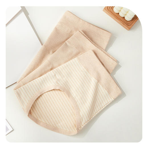 新疆彩棉亲肤女士中腰内裤（升级款）三条装 商品图5