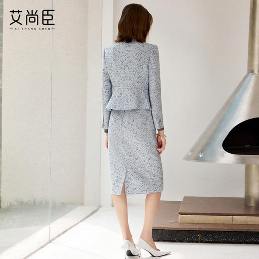 艾尚臣小香风西装套装女秋轻奢气质干练职业装小个子修身商务正装 商品图4
