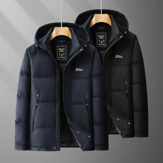 【可拆卸帽】【DDT】大依优型大码男装连帽棉服棉衣外套加肥加大男士胖子上衣 商品图5