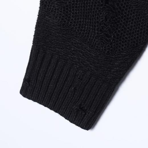 243019SDSA秋冬新款痞帅男装美式勾破纯色纽扣开衫毛衣百搭开衫针织衫 商品图3