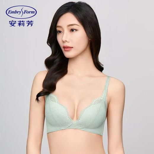 【299元任选2件】3楼安莉芳柔弹棉蕾丝拼接无钢圈收副乳聚拢文胸EBW0566吊牌价1358元现价299元2件 商品图0