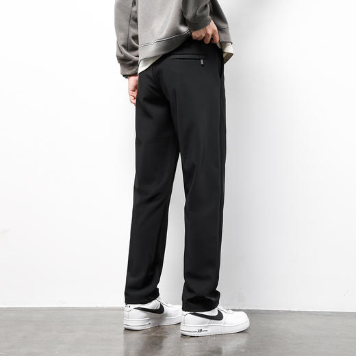 罗蒙秋冬休闲裤男士四面高弹修身不紧身版型时尚后兜拉链式百搭长裤 商品图5