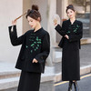 HR ZMFS25917新中式风套装裙气质刺绣立领盘扣呢子外套半身裙两件套 商品缩略图2