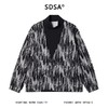 23167SDSA男士秋冬新款痞帅男装美式复古扎染撞色立领假两件卫衣百搭潮 商品缩略图1