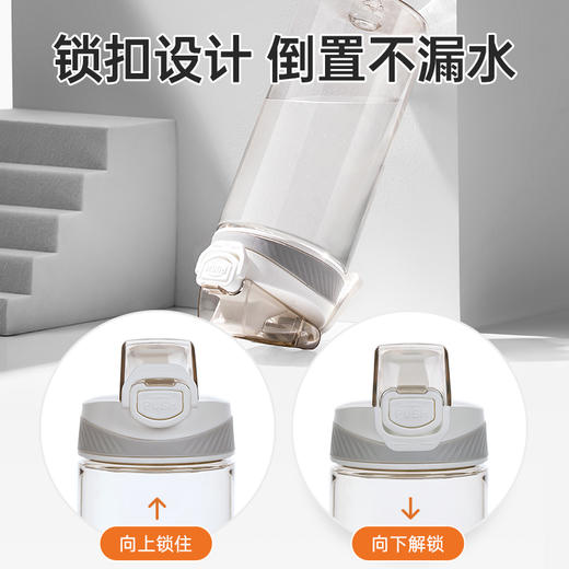 【茶花】多功能弹盖运动水杯随手杯塑料杯 商品图8