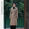 FUYAO扶摇 英伦风西装外套女中长款休闲风衣质感双排扣百搭大衣冬 商品缩略图2