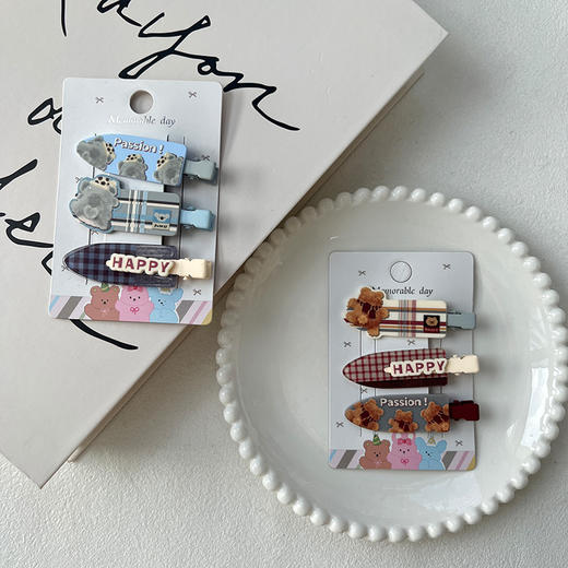 萌趣元素帆板夹组合发夹（3个）纪念日百货门店同款-164550471 商品图3