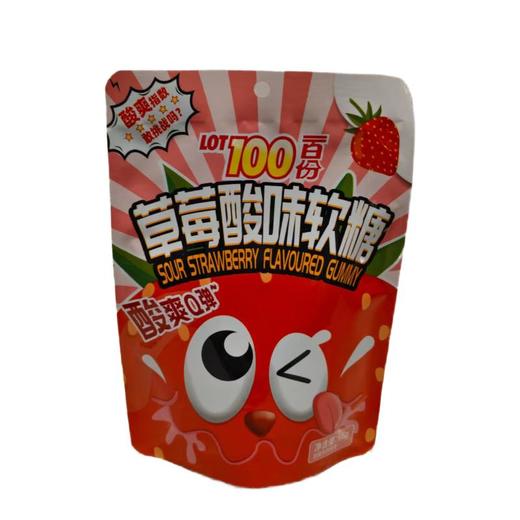 LOT100草莓酸味软糖 66g/袋 商品图0