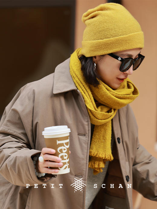 PETIT SCHAN小闪 CLO#936 Throw Blanket 小被毯 进口近江晒纯棉95白鹅绒中长款羽绒服 商品图4