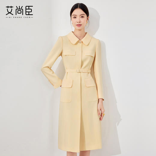 艾尚臣长袖连衣裙女秋季正式场合端庄优雅职业装气质通勤西装裙 商品图2