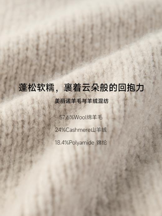显瘦慵懒海军领美丽诺羊毛羊绒混纺毛衫FCF3WST029 商品图7