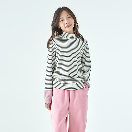 棵初条纹拼色打底衫806K258084CD 商品图1