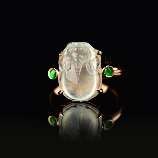 【福运】玻璃种白翡貔貅戒指-JZ12407035 商品图3