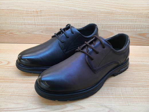 豪行男鞋12359268秋季特价商务休闲皮鞋系带单鞋舒适加肥 商品图3