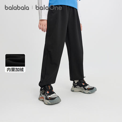 巴拉巴拉balaOne儿童长裤男童女童2025冬装新款加绒束脚裤子保暖 商品图0