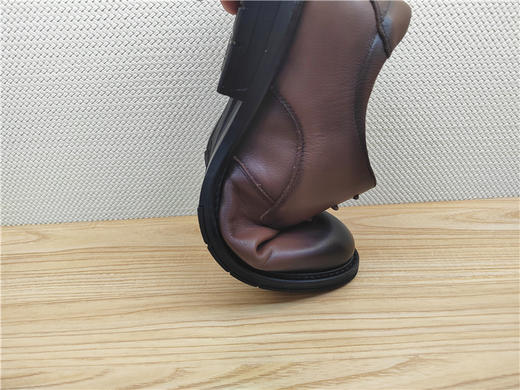 豪行秋冬新款12338802纯皮牛皮商务休闲男鞋单鞋皮鞋 商品图2