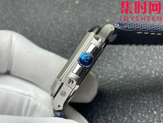 百达翡丽重磅推出新款 CUBITUS系列5822P-001 P1方形鹦鹉螺 牛仔蓝 男士腕表 瞬跳大日历窗，星期及月相显示功能 商品图6