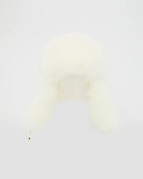 Yves Salomon - CHAPKA SKIWEAR FABRIC/FOX - MONT BLANC - 女装 - 帽子 - 山峰白