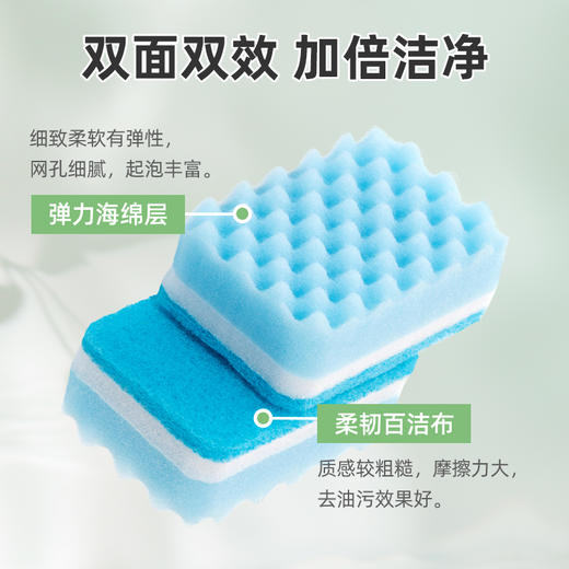 【茶花】波纹海绵百洁布洗碗擦 商品图5