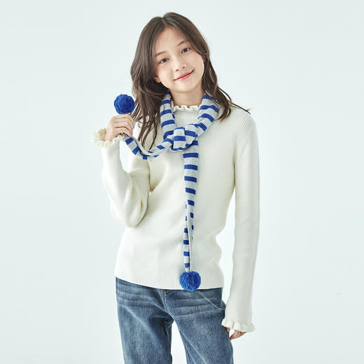 棵初条纹围巾801K258089MJ 商品图4